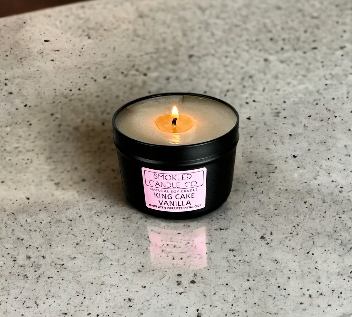 King Cake Vanilla - 7 oz Soy Candle with Essential Oils