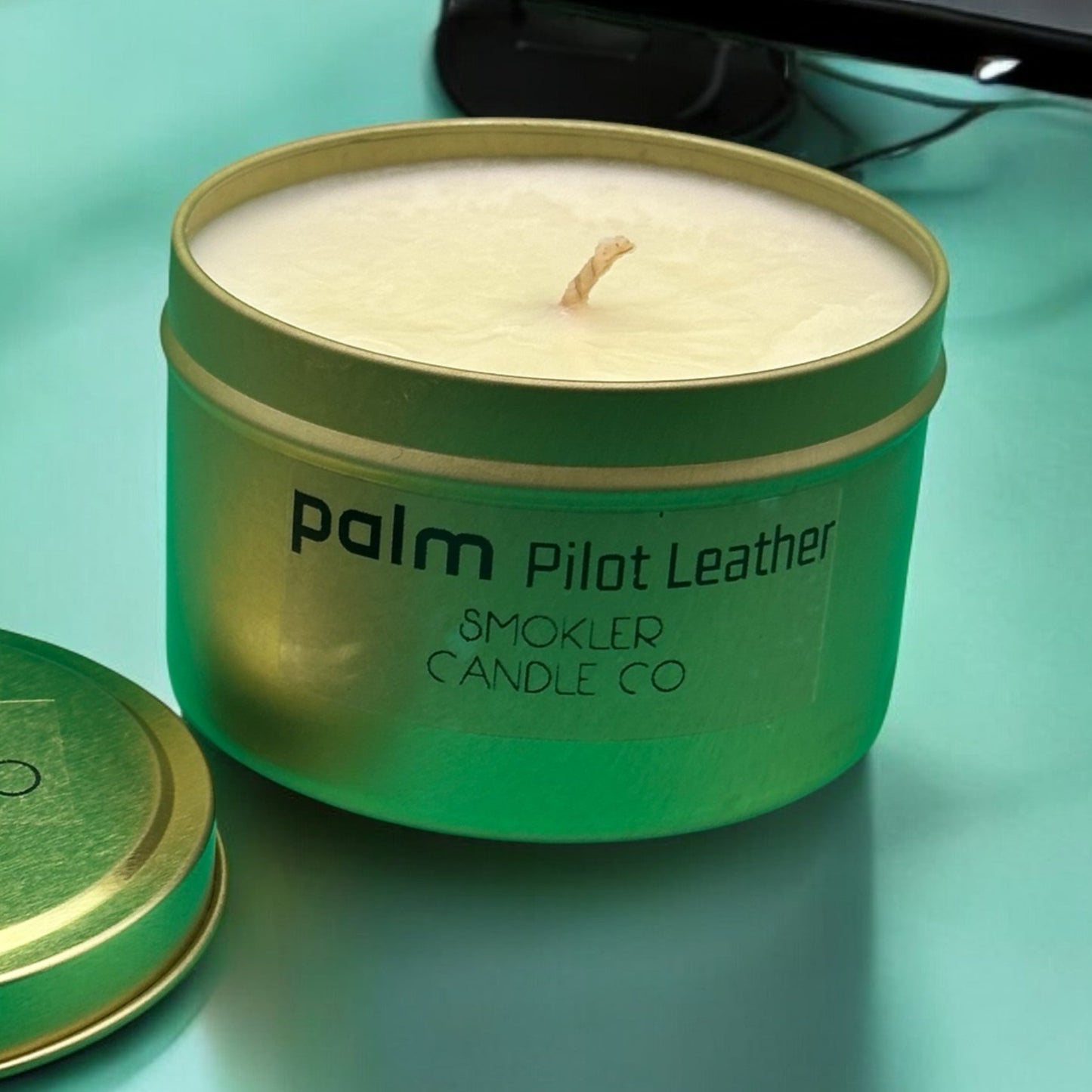 Palm Pilot Leather - 7 oz Soy Candle