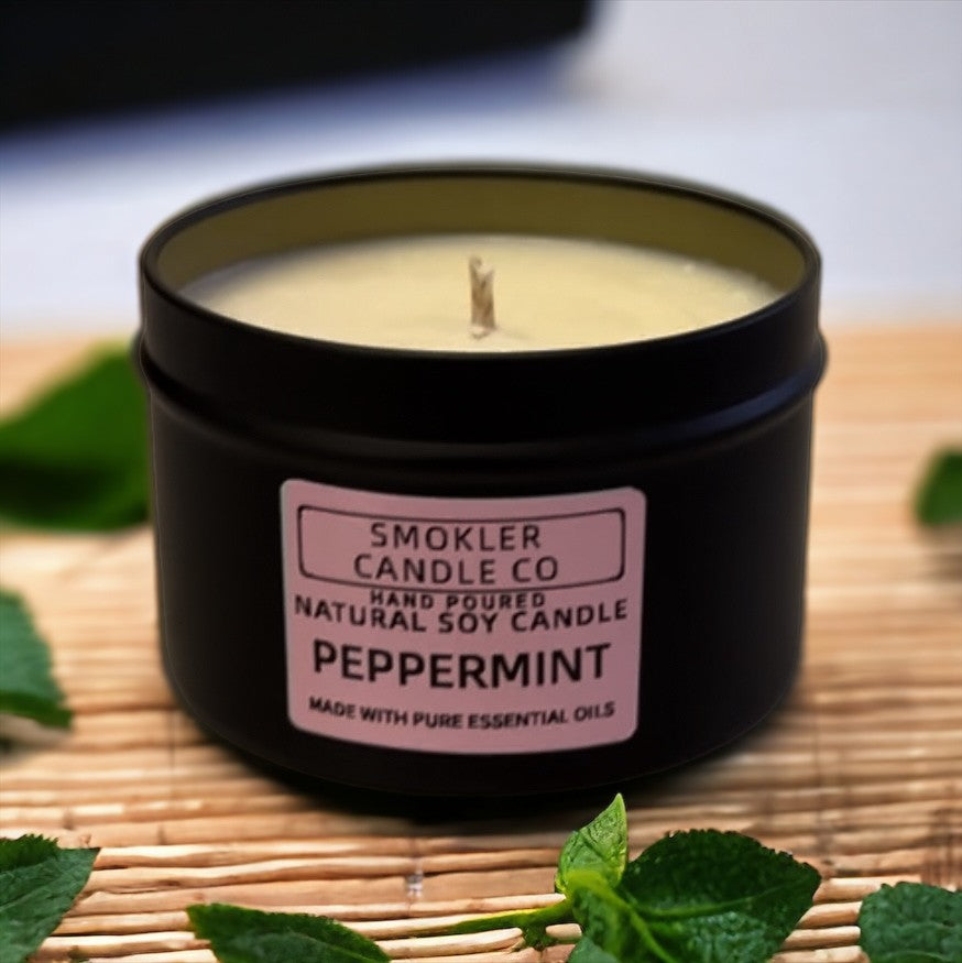 Peppermint - 7 oz Soy Candle with Essential Oils