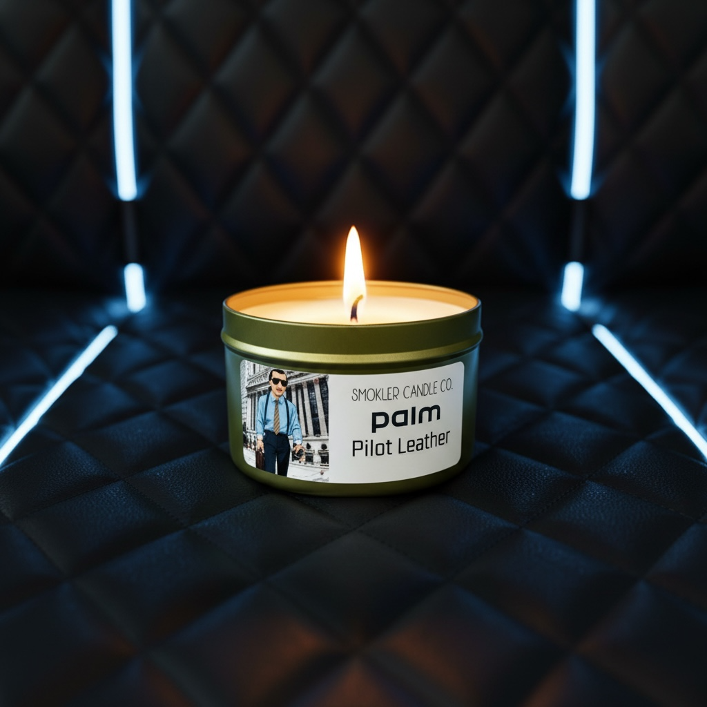 Palm Pilot Leather - 7 oz Soy Candle