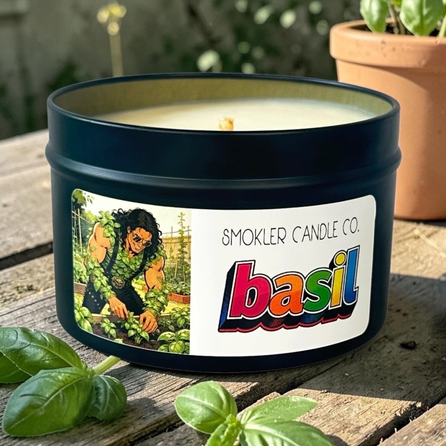 Basil - 7 oz Soy Candle with Essential Oils