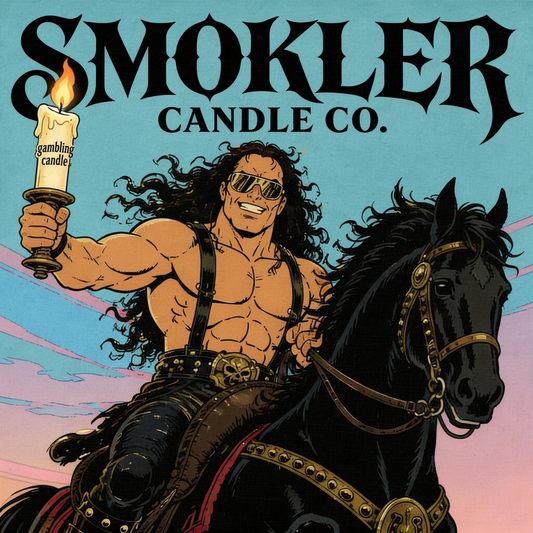 2.5" Sticker Smokler Candle Co Gambling Candle Warrior